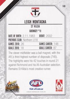 2011 Select AFL Champions #148 Leigh Montagna Back